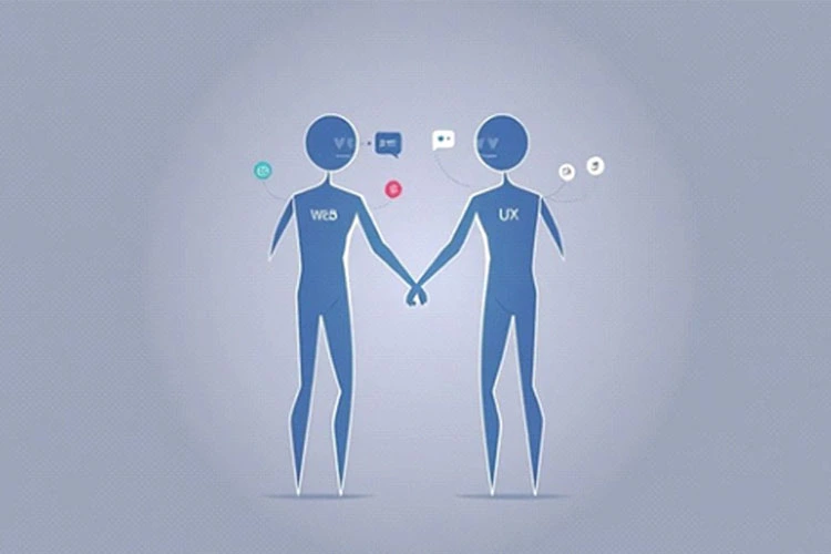 dos personas conversando sobre el el diseño ux en al web